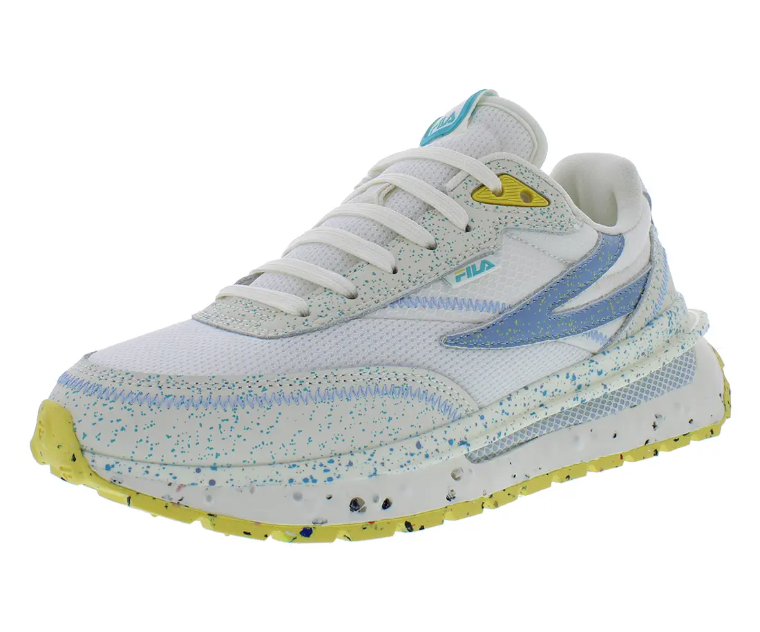 FILA Women's Renno Green Splatter Athletic Sneakers - Fashionable Casual Footwear for Sports and Everyday Use, Sports Shoes, Training, Walking Shoes, Closed, Sneaker, Sporty Women's Sneaker