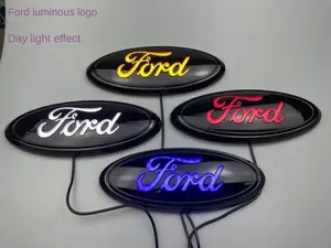 Ford Flowing LED Emblem Light for F-150, Edge, Explorer, and Raptor - Dynamic Illuminated Grille Badge with White, Red, Blue, and Yellow Lights