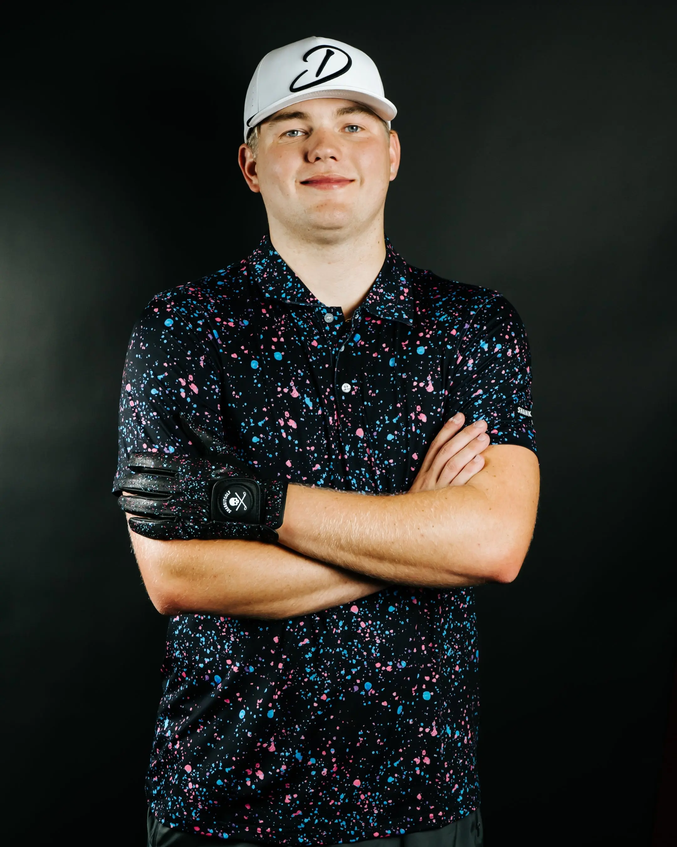 Paint Splatter Polo Black Summer Athletic Fitted Active Top 92% Polyester 8% Spandex Animal Pattern Sportswear