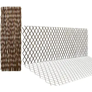 Expandable Willow Trellis for Climbing  Outdoors,Nature Garden Fence Lattice Panels for Outside  Support for Vine, Ivy, Rose, Cucumbers, Clematis 36x92 Inch(1PC)