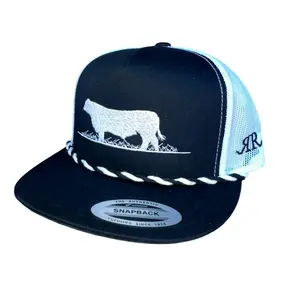 The Cattlemen Black and White Rope Hat