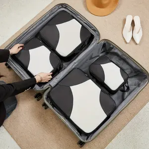 Shrunk Packaging Cube 4 Sets/6 Sets Travel Essentials Buggy Bag for Carry-on Luggage Travel Accessories