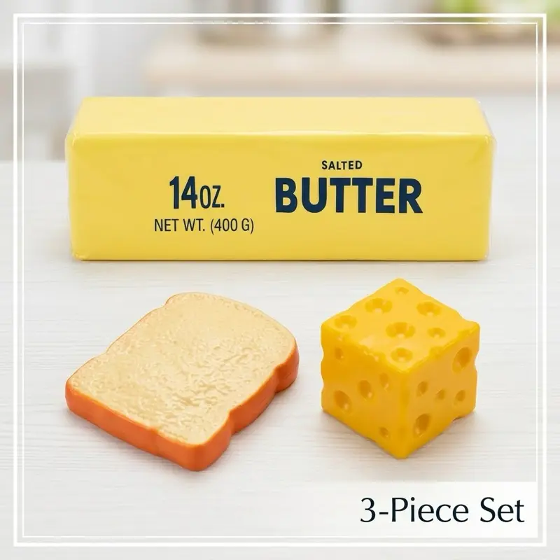 Cute 3-Piece Bread, Cheese & Butter Set – Fun Best Value Offer!