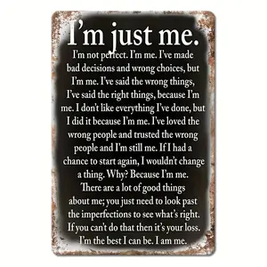 1pc 8×12 Inch Vintage Metal Tin Sign "I Am My Funny" Retro Distressed Aluminum Wall Decor, Pre-drilled Plate for Outdoor Yard Porch Garage Home Cafe, Novelty Carnival Holiday Gift