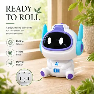 Premium AI Robot Companion, Compact Collectible Interactive Talking Toy, Voice Control Custom Personality Smart Desk Pet, Ideal Birthday Gift