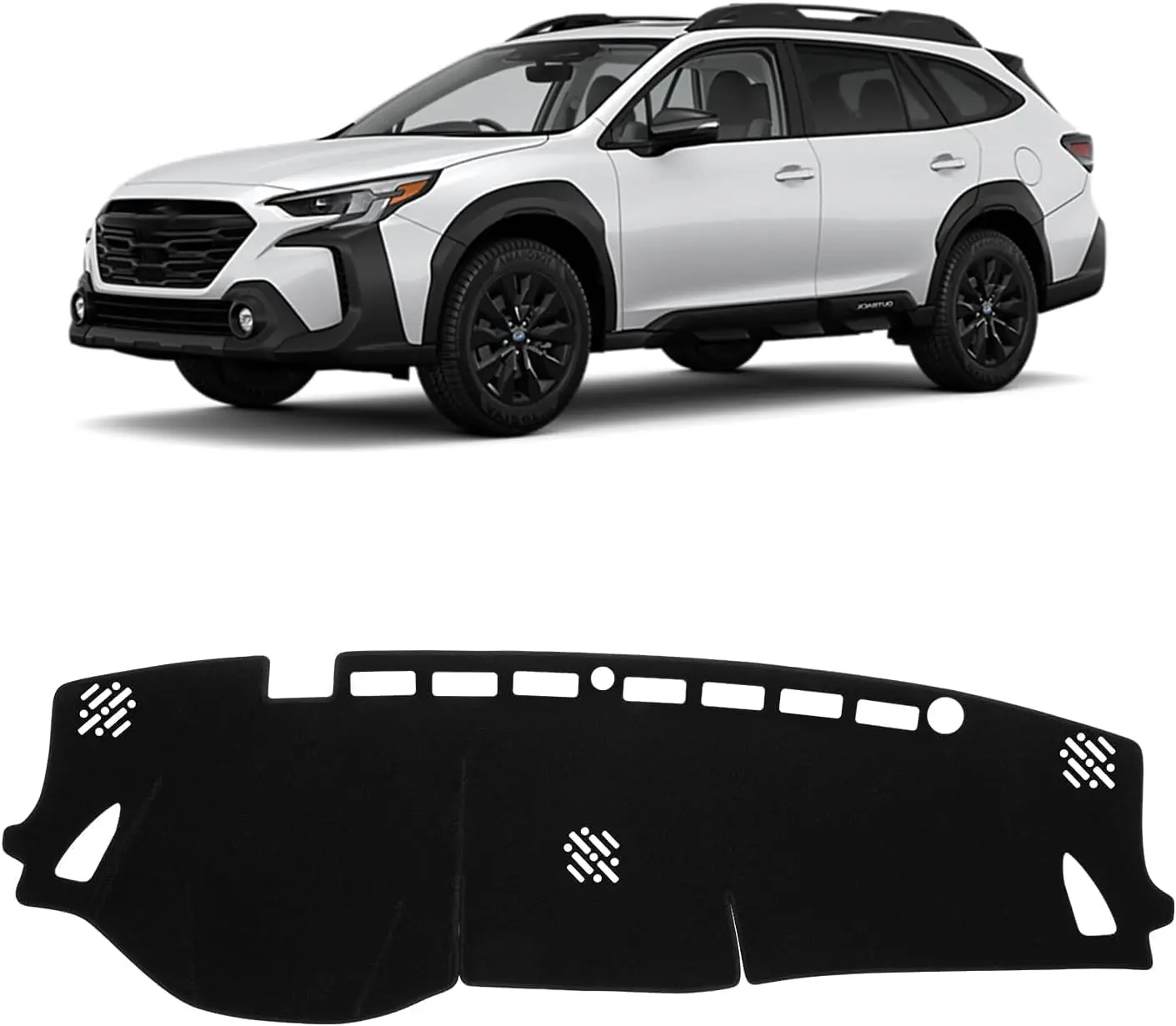 KUST Polyester Dashboard Cover for Subaru Outback 2020-2025 Left-Hand Driving, Odorless Non-Slip Protects Dashboard, Reduce Windshield Glare, Fading-Resistant Wrinkle-Resistant Black Car Interior Accessory with Warranty, Not Easy To Wrinkle, Resistant To