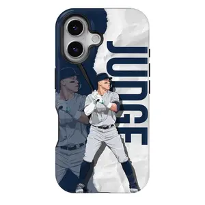 Judge Star Tough Phone Case, Shockproof Durable Baseball Phone Case Protection, Shockproof For IPhone 17-12, Pro Max, Pro Plus, and Samsung S25 24 23 Safety Case