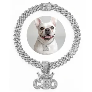 Cuban Chains 24K Gold/Sterling Silver Options Cuban Link Collar Chihuahua to Huskies & Cats Tangle-Free CEO Swag