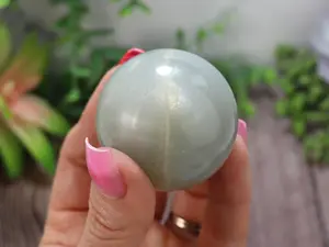 Sage Green Silky Moonstone Sphere