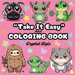 "Take It Easy" Adult Coloring Book: Cryptid Style Unique Fun