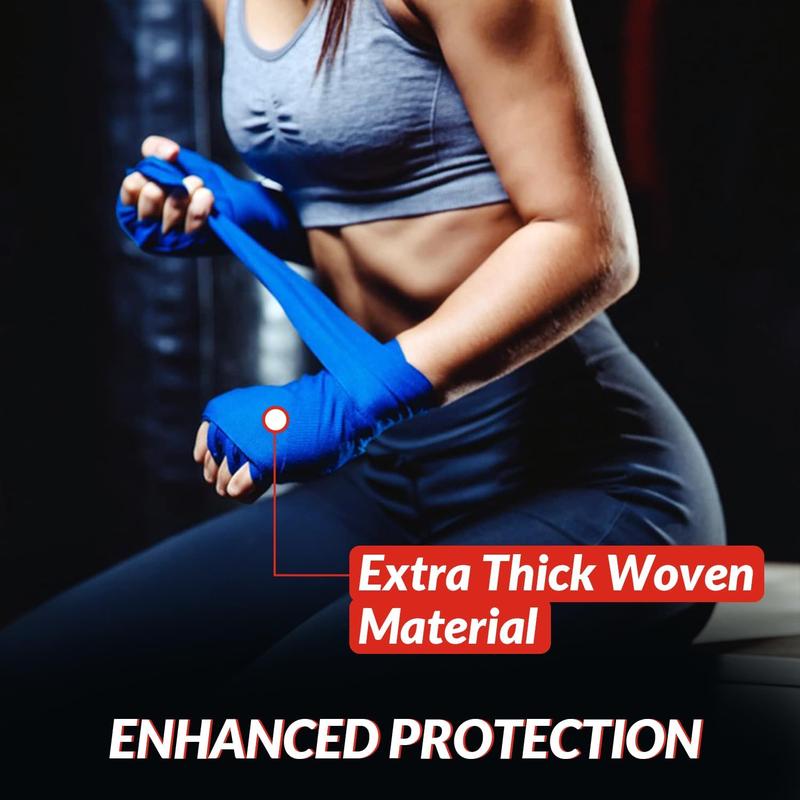 DEFY Professional 180 Inch Hand Wraps for Boxing Muay Thai MMA Elastic Bandages for Men & Women -Pair