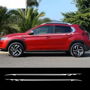 car adjustment accessories, waist line striped vinyl base material with self-adhesive car decoration sticker accessories, long strip stickers for car waist