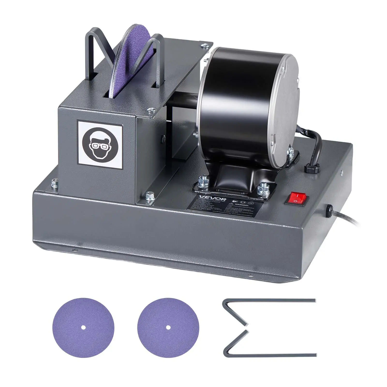 VEVOR Lawn Mower Blade Sharpener, 1/3HP Lawnmower Blades Grinder with 7 Ceramic Grinding Wheel, 30 or 40 Blade Sharpening Machine for High Lift, Low Lift, Gator Flat Blades