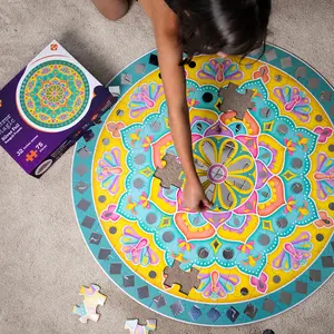 Mirror Magic Silver Foil Rangoli Puzzle - 75 pcs