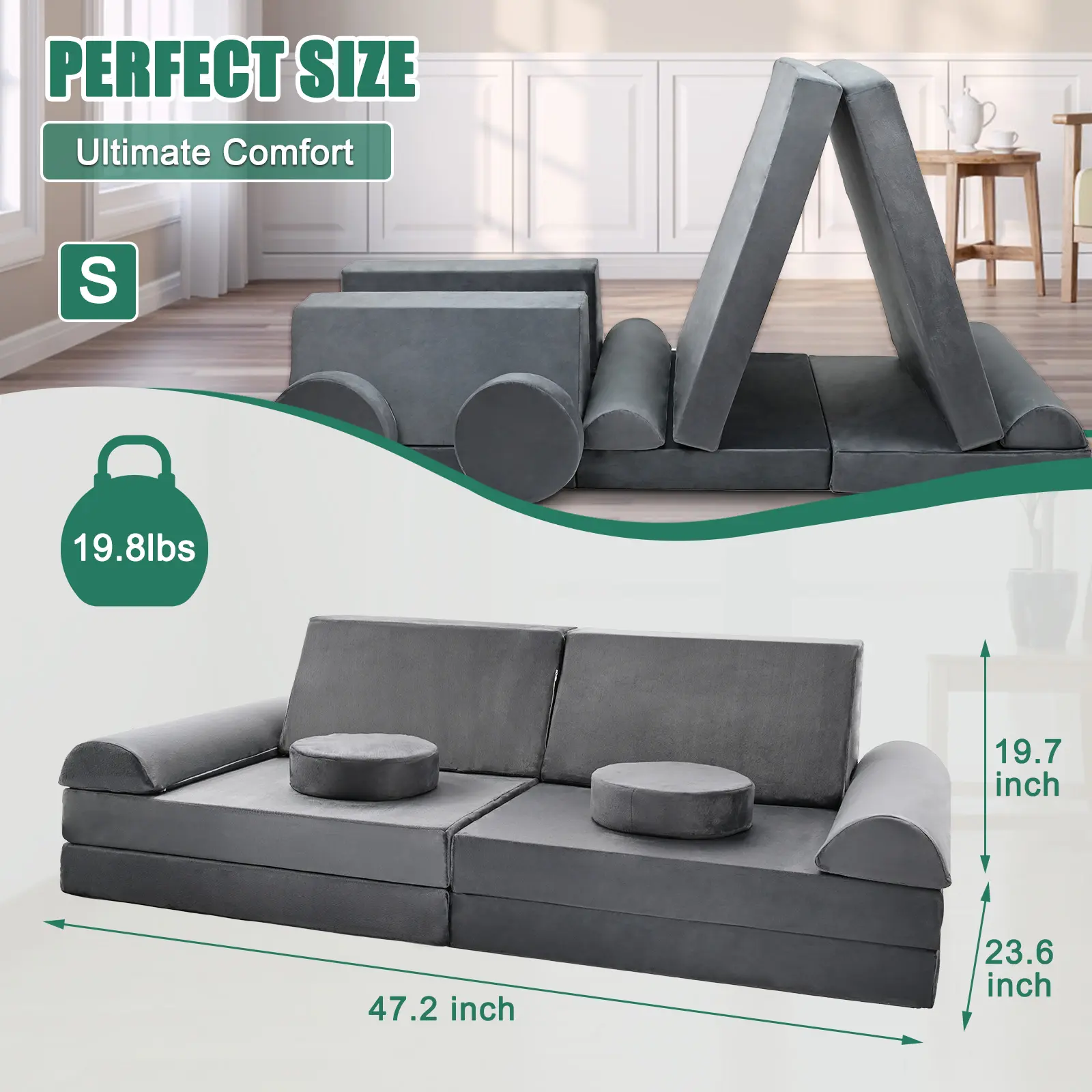 10pc:47.2x23.6x19.7in