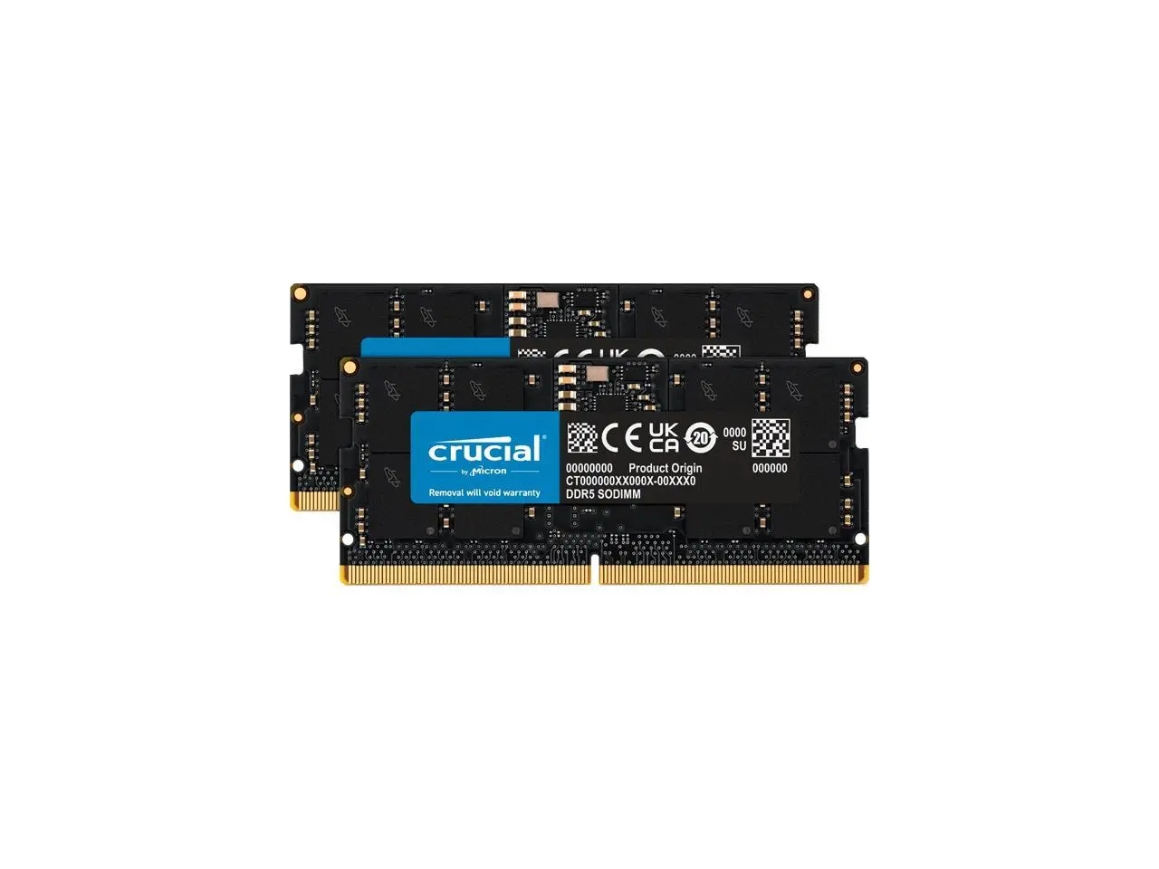 Crucial 64GB (2 x 32GB) 262-Pin DDR5 SO-DIMM DDR5 5600 Laptop Memory Model CT2K32G56C46S5 Crucial 64GB (2 x 32GB) 262-Pin DDR5 SO-DIMM DDR5 5600 Laptop Memory Model CT2K32G56C46S5