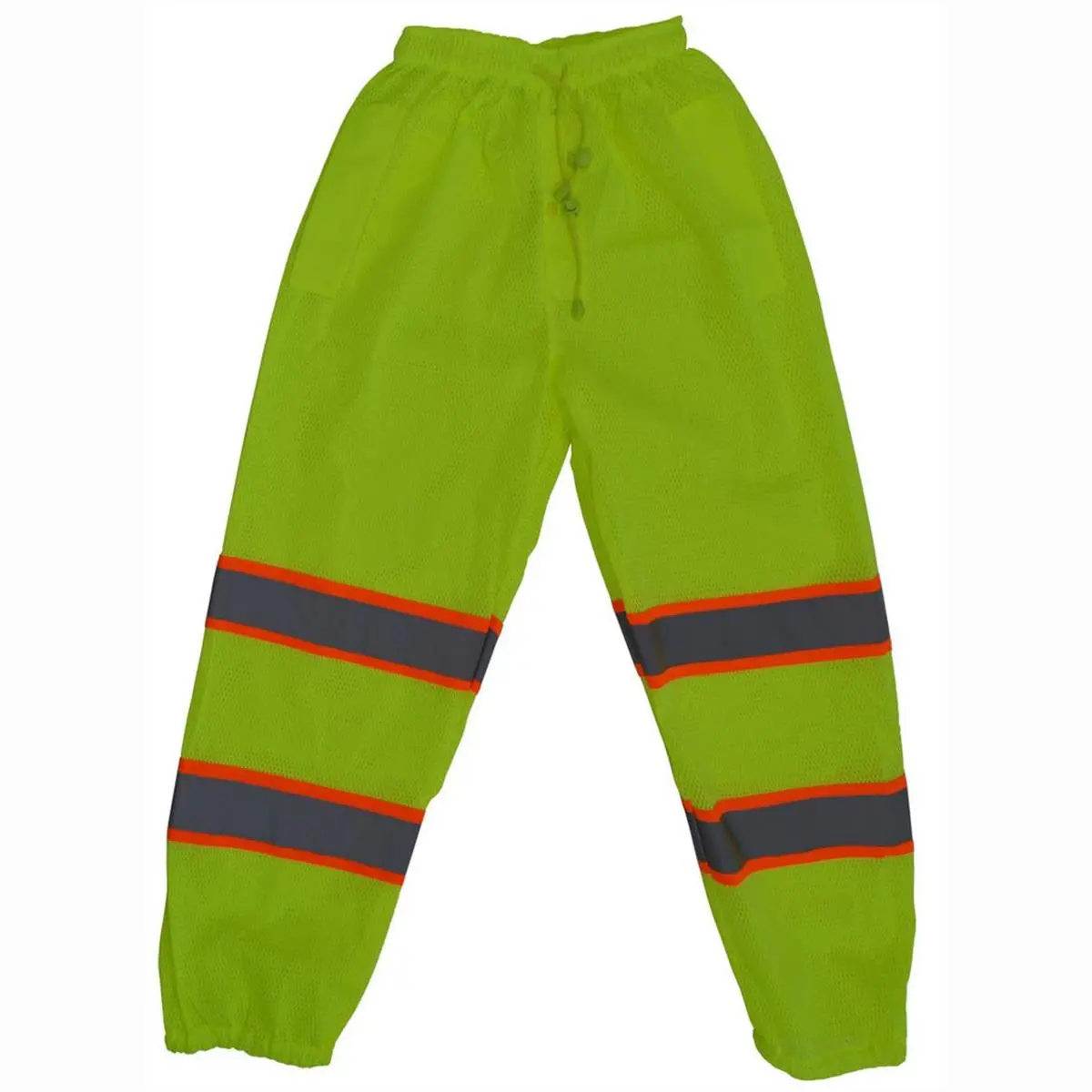 Petra Tools Women's ANSI Class E High Visibility Traffic Pants - Lime Adjustable Polyester Mesh & Oxford Safety Workwear with PU Coating, Reflective Tapes, Elastic Waist, Ankle Zippers, Pocket, 2 Pass-Through Slits (Small Size Available), Polyester Oxford