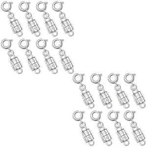 [Magnetic Clasp] Sterling Silver Magnetic Necklace Clasps and Closures | S925 Jewelry Making Supplies Magnetic Clasp Converter for Necklaces, Silvery