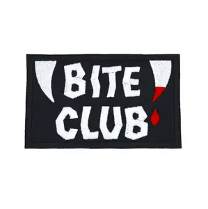 Bite Club 4.0" inch Iron On/Sew On Embroidered Patch