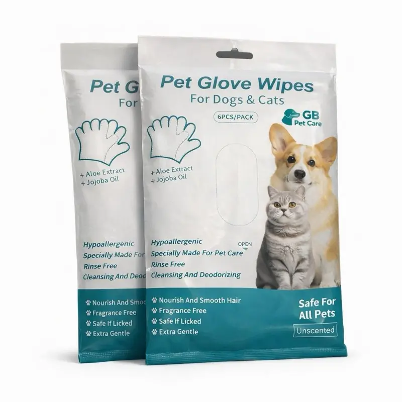 Dog & Cat Cleaning Kit Glove Wipes + Teeth Finger Wipes