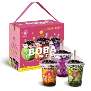 O's Bubble Milk Boba Open-To-Eat Party Kit - Brown Sugar / Matcha / Taro (6 Servings)