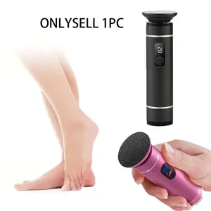 Electric Foot File, 1 Box Rechargeable Adjustable Speed Exfoliating Callus Remover & Accessories, Foot Care Product, Wireless Cordless Professional Pedicure Tool for Heel Dead Skin and Calluses