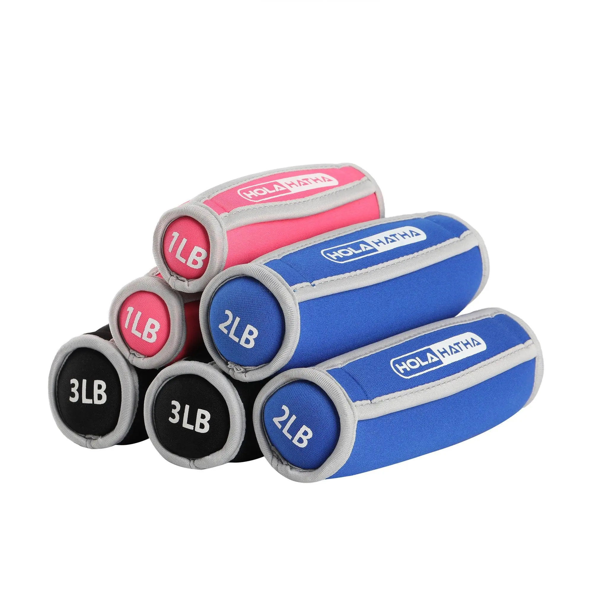 HolaHatha Soft Hand Weights Strength Training Equipment 1, 2, and 3 Pound Sets HolaHatha Soft Hand Weights Strength Training Equipment 1, 2, and 3 Pound Sets