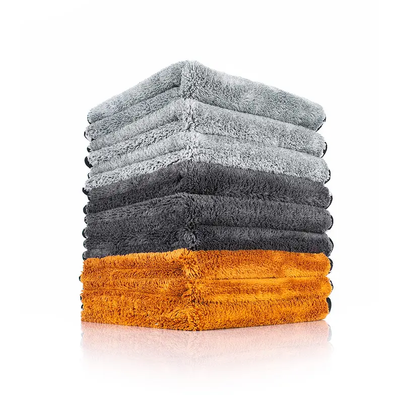The Rag Company Wolf Pack Premium Ultra-Soft Microfiber Detailing Towels for Car Buffing, 480GSM, 16in x 16in, Mixed Earth Tones - Automotive Microfiber Sponges, Cloths & Brushes Accessory, Detailing Products, Microfiber Drying Towels For Cars