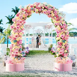 Metal Garden Arch - Freestanding Flower Stand for Wedding & Event Decoration, 2 Sizes for Climbing Plants, Roses, Vines