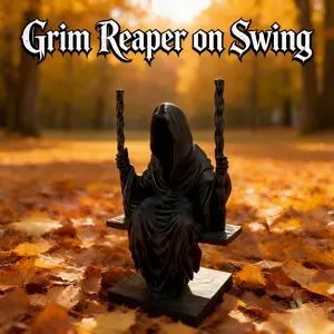 Gothic Style Swing Death Figure Ornament, Collectible Handmade Decorative Piece, Home Bookshelf Desktop Decoration, Creative Art Display