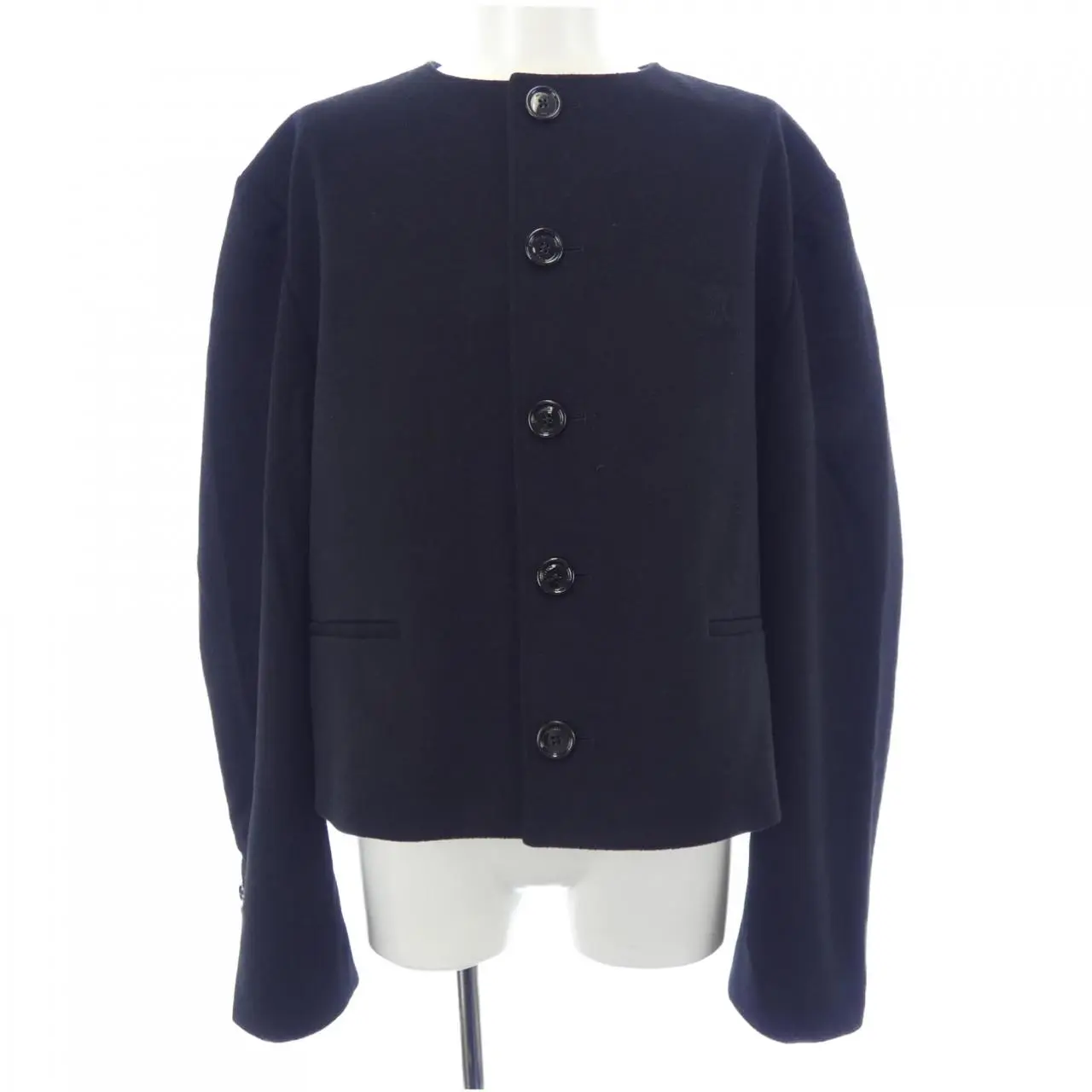 Pre-owned Celine Others Small Leather Goods Triomphe Collarless Jacket