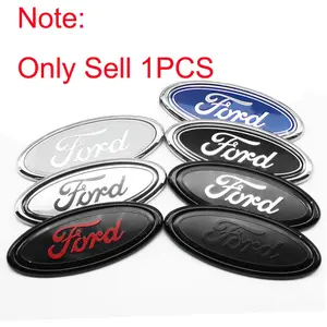 1Pcs 3D ABS+Alloy Car Hood Front Bonnet Grill Rear Trunk Emblem Logo Badge Sticker Replacement Accessories For Ford Focus Kuga Ranger Mustang Fiesta Mondeo Ranger Shelby S-Max Transit Decal For Cars