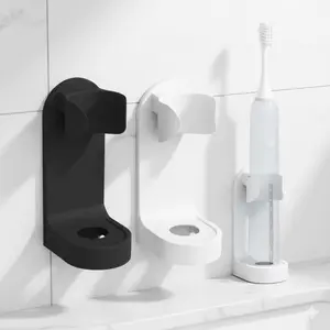 Wall-Mounted Toothbrush Holder: waterproof, Anti-Slip, and Strong adhesive. No drill, Saves Space, Easy to clean. Perfect for Bathroom Counter, Durable & mold-Proof Design.