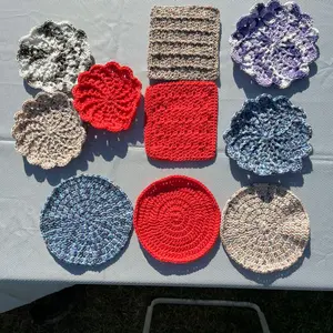 Crochet and Knit Heat Resistant Table Holders for Pots Tableware