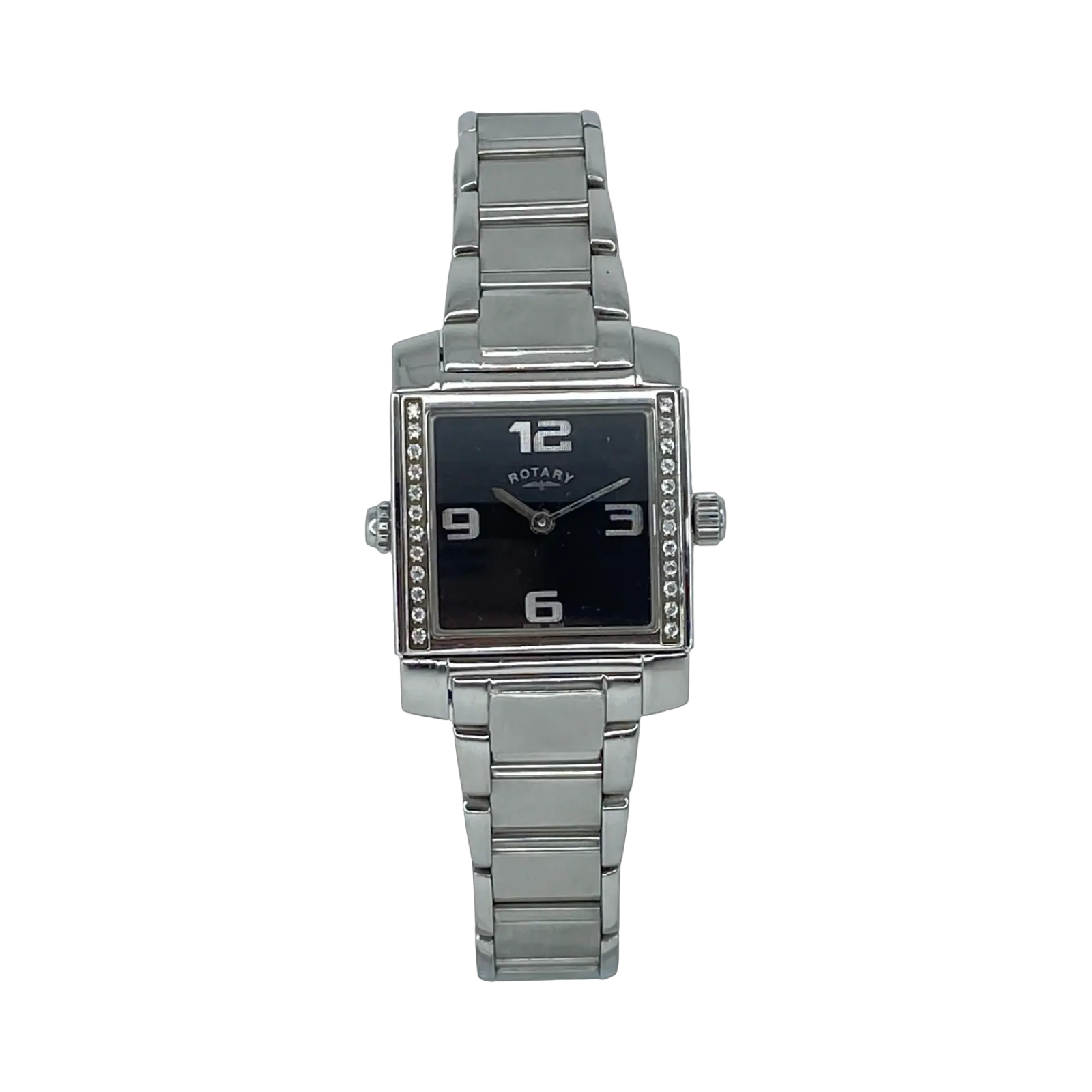 Rotary Revelation Reverso Dual Face White MOP/Black Dial Crystal Bezel Quartz Watch Ref LS02901/07/19