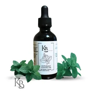 KayB Wellness Peppermint Cooling Oil Natural Relief for Tension Breath & Clarity 2 oz Bottle with Dropper Healthcare Solution