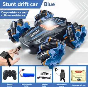 Tosu Remote Control Induction Car - Children's Light Induction Car with Stunt Features, Remote Control, Battery Charging, and Remote Watch