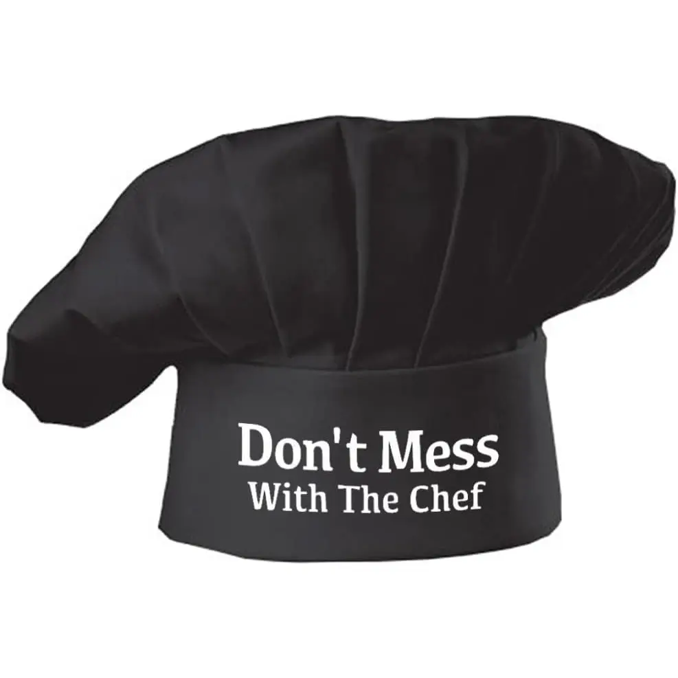 Funny Chef Hat - Don't Mess with The Chef - Adjustable Kitchen Cooking Hat for Men & Women