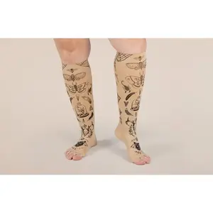 Oddities Beige Gradient Compression Socks