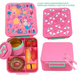 hombrima Kids Lunch Box, Bento Boxes Food Storage Container with Multi-Compartments for Boys Girls Children Adult Work School