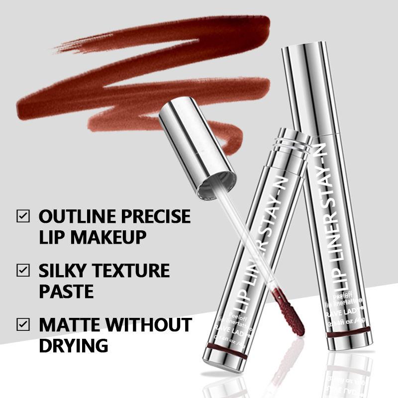 Tear-Off Matte Lip Stain Tattoo Dyed Lip Tint Peel-Off Liquid Lipstick Waterproof Lasting No Fading Lip Gloss #1 Glossy Cosmetic Makeup