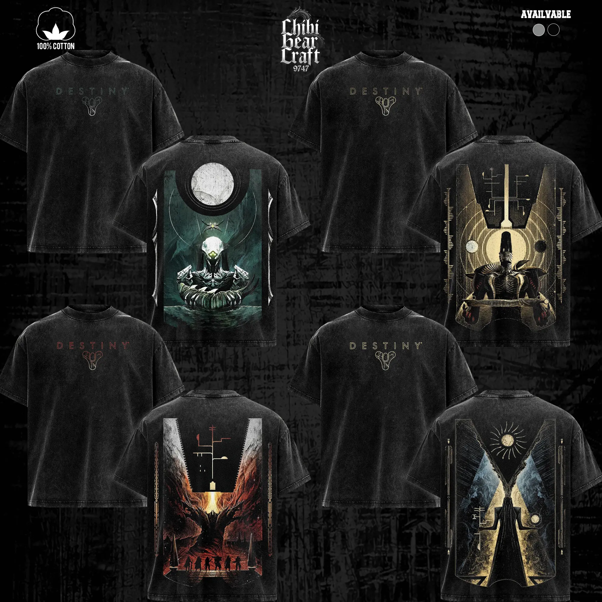 [COLLECTION] Destiny 2 Shirt Raid Boss Hive Gods Art Vintage Acid Washed Oversized T-Shirt Gothic Hoodie Tank Top Graphic Tee Y2K Clothing Summer Men Clothes Outfits Unisex Video Game Clothes Gifts For Him Her Apparel For Men FPS Gamer Merch