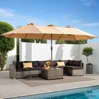 Without Lights Umbrella & Square Table