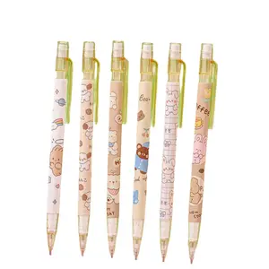 3pcs/pack Random Kawaii Cartoon Pattern 0.5mm Mechanical Pencil, Cute Writing Pencil, Student Stationery, School Supplies