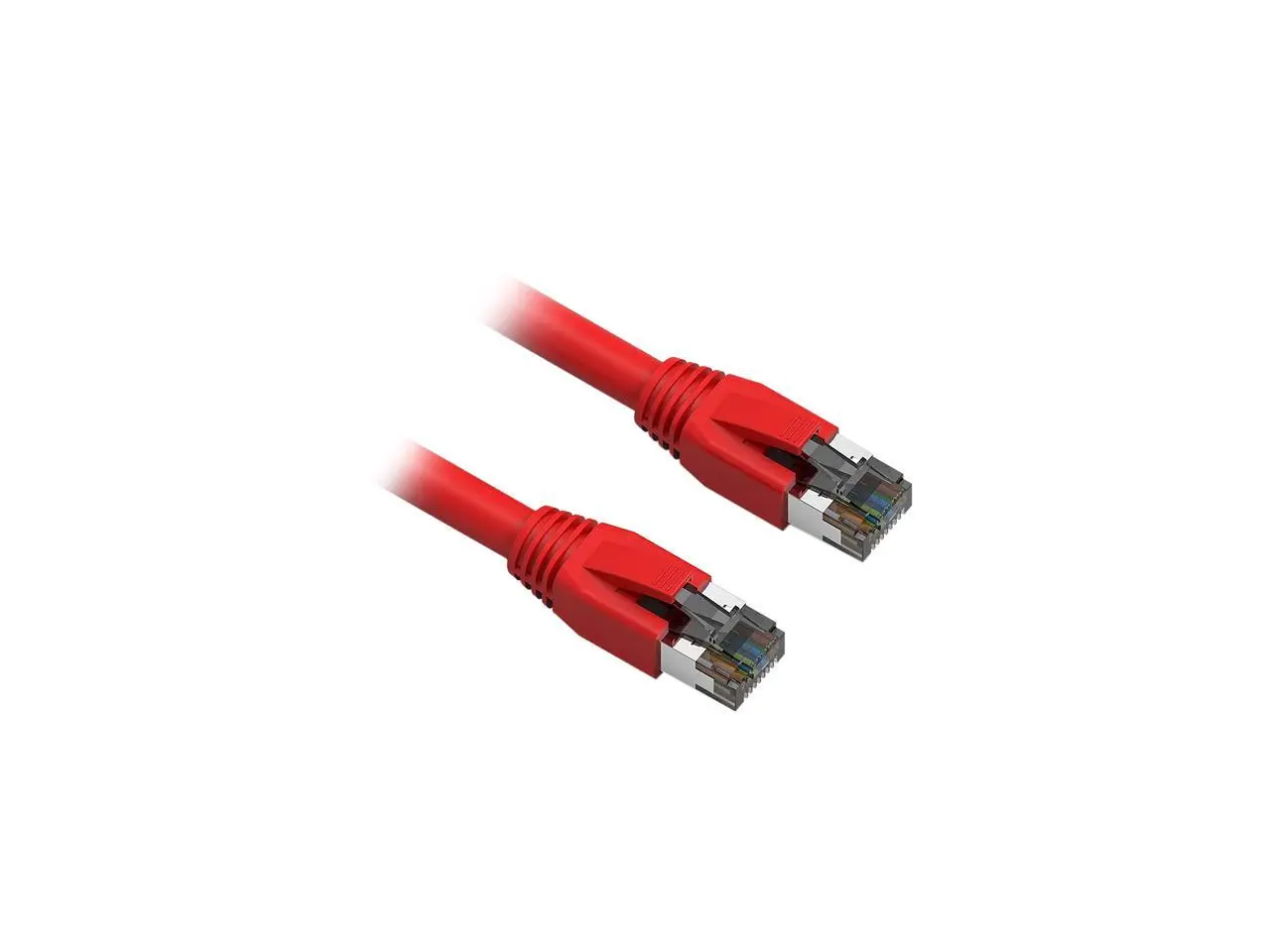 Nippon Labs Cat8 RJ45 50FT Ethernet Patch Internet Network LAN Cable, Indoor/Outdoor, 24AWG, Shielded Latest 40Gbps 2000Mhz, Weatherproof S/FTP for Router, PS4, PS5, Xbox, PoE, Switch, Modem (Red)