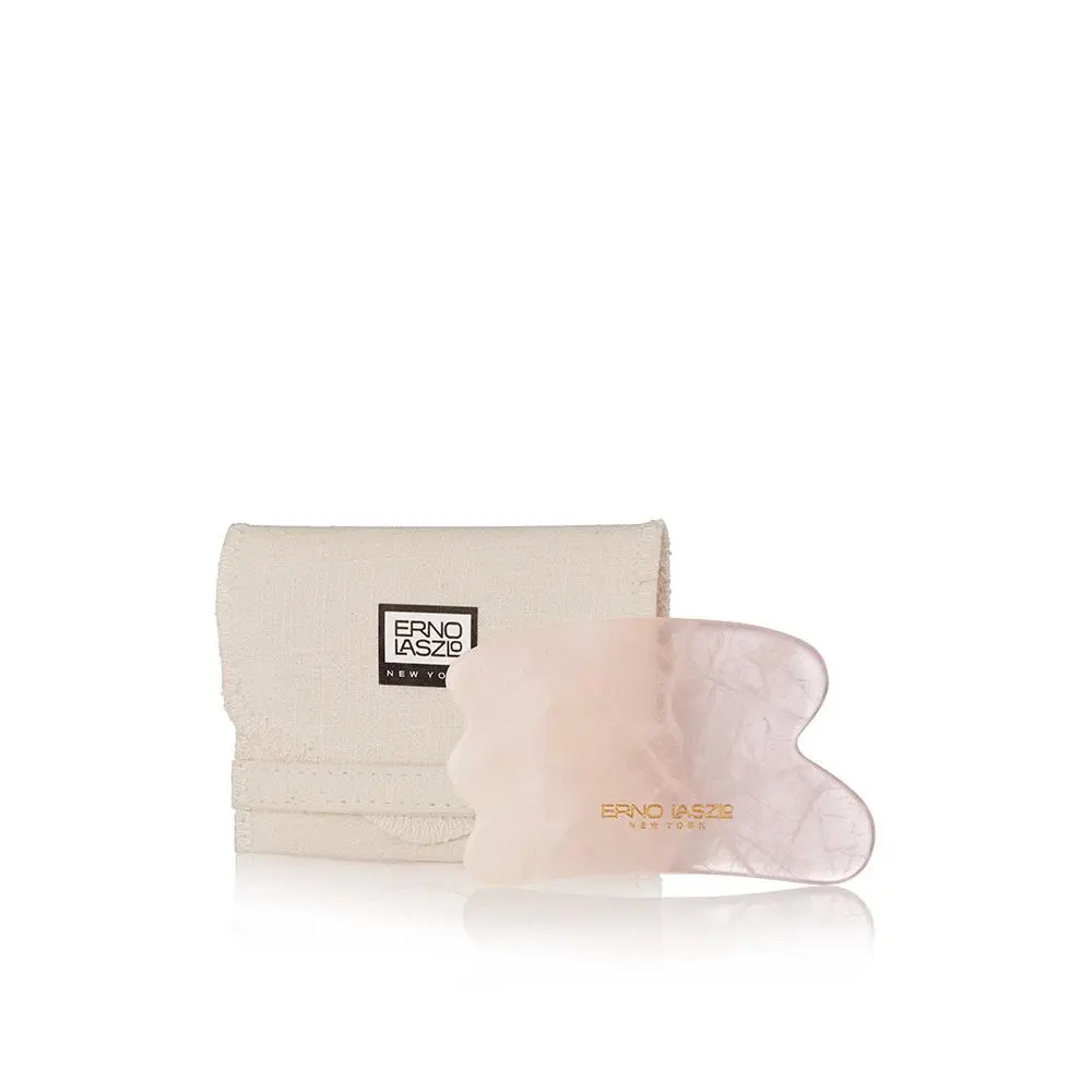 Erno Laszlo Pink Quartz Gua Sha Tool - Facial Care Tools for Contouring, Lift Firming, with Memory Gel Sleep Mask, Beauty Equipment, Quartz Stone Skincare Accessory