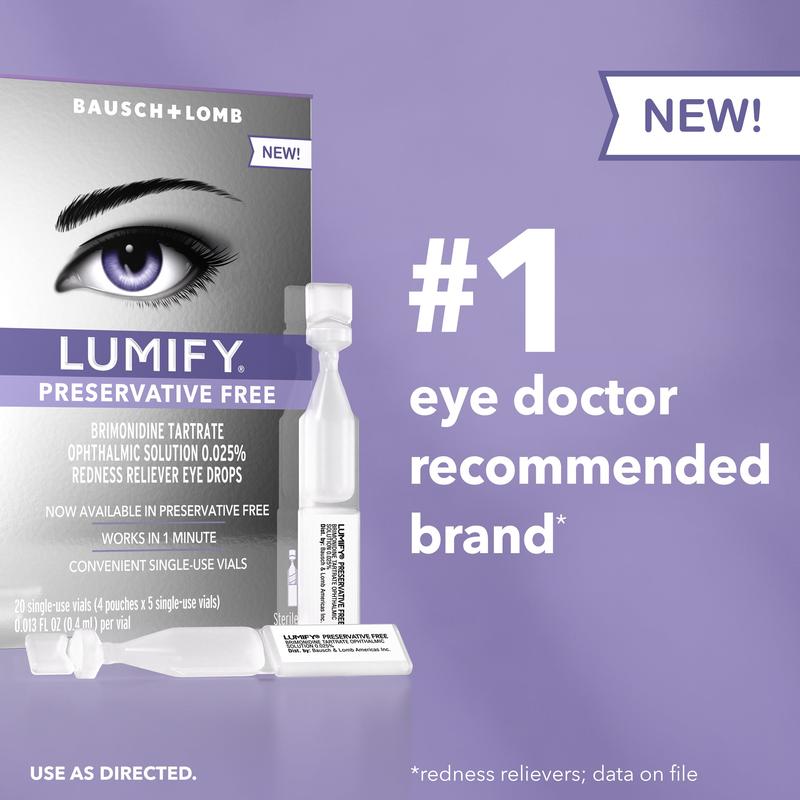 LUMIFY Redness Reliever Preservative Free Eye Drops