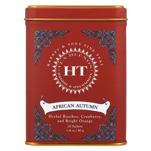 Harney & Sons HT Tea Blends, African Autumn, Caffeine-Free, 20 Sachets, 1.4 oz (40 g)