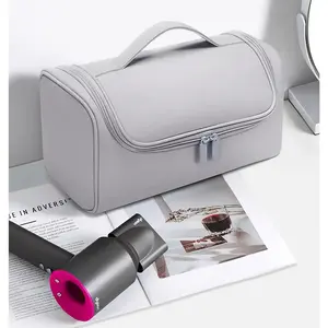 Travel Storage Bag Compatible with Dyson/shark Flexstyle, Waterproof PU Portable Travel Bag, Multi-Functional Hair Curler Organizer, Travel Essentials Carryall