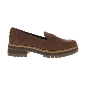 TOMS Womens Cara Slip On Loafers Casual - Brown